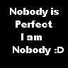Static black-and-white pixelated text icon with four lines of white text on a solid black background, featuring a smiley face at the end of the final line.