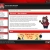 Static pixelated image showing a red and white interface with a small figure on the right side holding an object near its face.