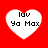 Four white heart-shaped icons with black text "luv Ya Max" on a red background, arranged in a