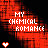 A 48x48 pixel animated buddy icon featuring the text "MY CHEMICAL ROMANCE" in white block letters over a red and black background with a small heart symbol at bottom left, displayed as two sequential frames of an animation.