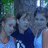 Pixelated image of three people with green text reading 'AHH !!', 'It's the Green Menies', and 'RUNN!!!' on a light blue background.