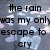Animated sequence of three showing text about rain and emotions over a background with heart shapes