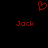 Red pixelated heart symbol above two instances of the name 'Jock' in red pixelated text on a black background.