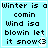 Pixelated text on light blue background with snowflake symbol, four identical