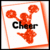 Pixelated red cheerleader icon with pom-poms, black text 'Cheer' overlaid on white background framed by orange border.