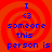 Red spiral background with blue text reading "I <3 someone this person is" in four identical