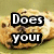 six chocolate chip cookies with text overlays asking if the icon has a cookie, followed by "doubt it" and exclamation marks