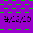 Static image with purple and green checkered background displaying repeated black text '4/15/10' in four