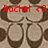 Red text reading 'Rachel <3' appears in three locations on a repeating brown and beige patterned background.