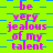 Bright green background with blue square pattern, repeated text in pink and purple letters reading "be very jealous of my talent" across multiple