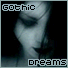 A grayscale animated icon shows a woman's face with closed eyes and dark hair, overlaid by text reading 'Gothic' at top left and 'dreams' at bottom center.