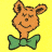 Four cartoon bear heads with closed eyes and smiles, each wearing a different colored bow tie on a yellow background.