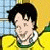 A pixelated cartoon character in a yellow outfit with black hair and closed eyes on the left, next to green text reading "Original Icons .com" on a dark green background.