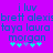 Pixelated text and symbols on a solid purple background with blue and cyan elements.