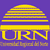 Yellow and purple pixelated icon featuring a semi-circular arch above bold yellow text 'URN' on a solid purple background.