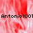 Pixelated red and white abstract background with black text reading "Antonio1001" in two horizontal bands, one at top and one at bottom left.