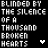 Animated text repeats 'BLINDED BY THE SILENCE OF A THOUSAND BROKEN HEARTS' with small white heart symbols appearing and disappearing in sequence.
