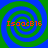 Four identical spiral patterns with alternating blue and green rings, each containing red text reading "IsaacE16" in a pixelated font.