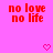 Pixelated red text on bright pink background with two pixelated heart icons below.