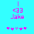 Pixelated icon with cyan background, pink text '<33 Jake', and four asterisks below; left side has two bright pink asterisks followed by one purple and another bright pink, right side shows three bright pink asterisks then a purple one.