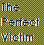 Pixelated text reading "The Perfect Victim" in multicolored block letters on a checkered background.