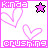 Pixelated icon with pink hearts, 'Kinda' text at top-left and bottom-right, 'crushing.' text in middle, star symbols changing between frames.