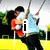 A couple on a swing with text overlays changing from 'i' to 'love' then 'Corey' with a heart symbol.