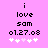 Pixelated text and star symbols on a pink background with two animation frames showing different star positions.