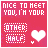 Pixelated pink background with white text reading "NICE TO MEET YOU, I'M YOUR OTHER HALF" and a white heart symbol.