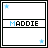 eight identical white squares with black borders, each containing the name 'MADDIE' in blue and black text and four light blue stars positioned at varying corners