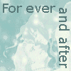 Six- of anime-style couples in romantic poses with text 'For ever and after' on left