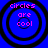 Four identical circular icons with concentric rings on a blue background, each displaying pink text "circles are cool" in a pixelated font.