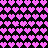 A static pixel art composition of pink hearts on black background with 'Love' text and heart symbols.