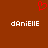Red pixelated heart above two identical white text strings on a solid brown background.