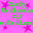 A static image with a bright pink background featuring repeated green text and purple star shapes.