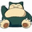 Pixelated cartoon character with closed eyes and rounded body, positioned next to red background with blue text.