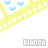 A static image of a yellow film strip with blue hearts and the word 'BIANCA' repeated in gray text across white background.