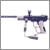 Static pixelated icon of a dark blue and light gray mechanical device with multiple articulated parts on white background.