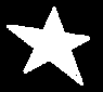 Black-and-white pixel art displays five distinct icons: a star, car, television, alien head, and 'U2' text in two