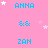 Pink background with repeated blue text and star symbols, showing alternating patterns of 'ANNA', 'ZAN', and '&amp;' in a