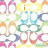 Animated pattern of repeating colorful interlocking rings with orange text elements 'i', '<3', and 'coach' on a white background.