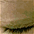 A 3x2 contact sheet of five animated frames from a pixelated green character icon, showing close-up eye details and partial facial features with visible dithering and color banding.