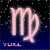 Animated contact sheet of six Virgo zodiac symbol frames with color variations on a starry background.