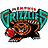 Pixelated icon with teal text 'GRIFFIN' above a brown and black creature holding red objects, set against white background.