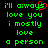 Green pixelated text on black background with red heart symbol replacing 'y' in 'always', repeated across two identical