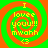 Four identical spiral-patterned icons with green and orange rings, yellow text reading "I love you!!! mwahh" and a heart symbol at the bottom.