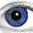 A pixelated blue eye occupies the top-left corner of a solid blue background, with cyan text reading 'see' and 'you!' below it.
