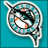 Four distinct views of a Miami Marlins baseball-themed icon set with teal, white, and orange color scheme.