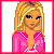 Pixelated image of a blonde woman in pink clothing with text reading 'cheer until you cant cheer any more' across three