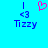 Pixelated blue background with blue text and symbols, including a pink heart symbol above the text.